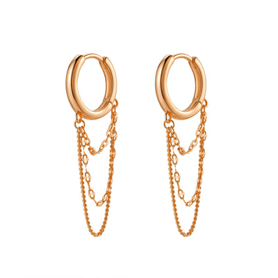 Kaskaden-Blüten-Creolen – Sterling Silber