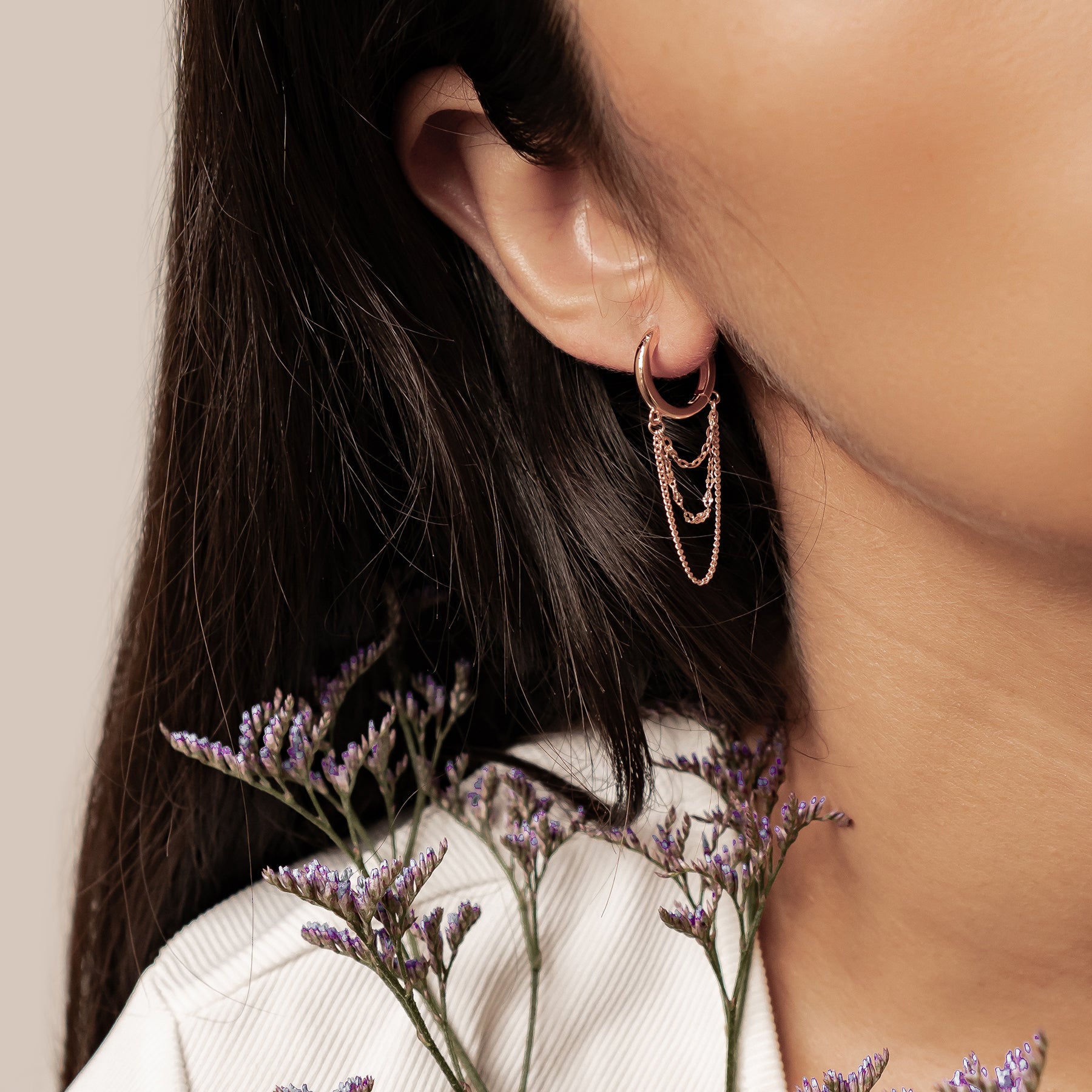 Créoles Blossom Cascade Argent Sterling