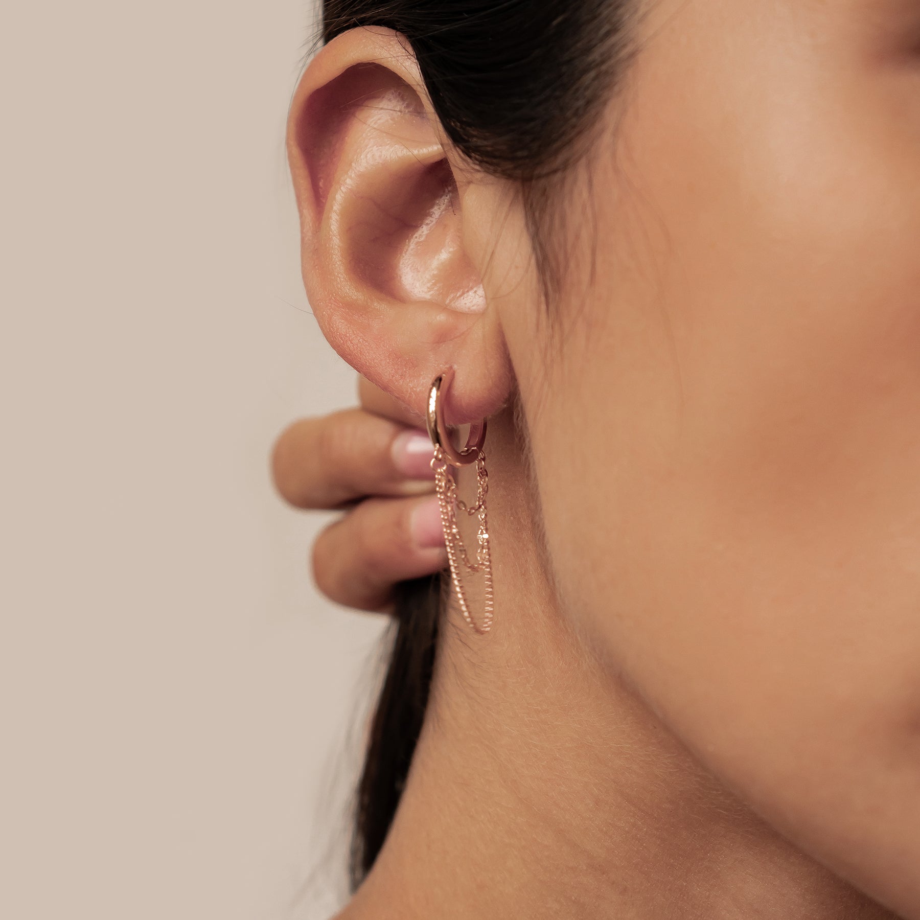 Kaskaden-Blüten-Creolen – Sterling Silber