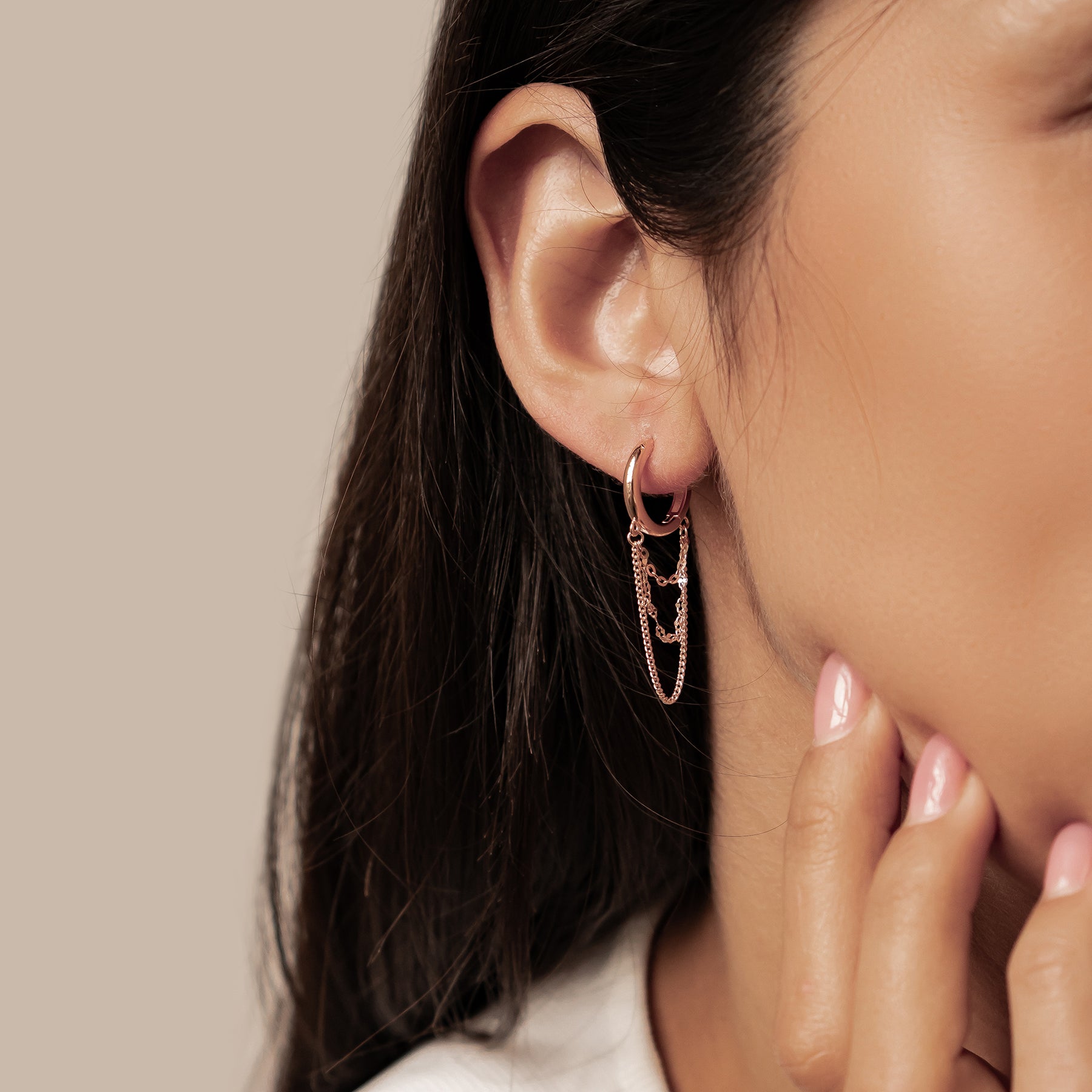 Kaskaden-Blüten-Creolen – Sterling Silber