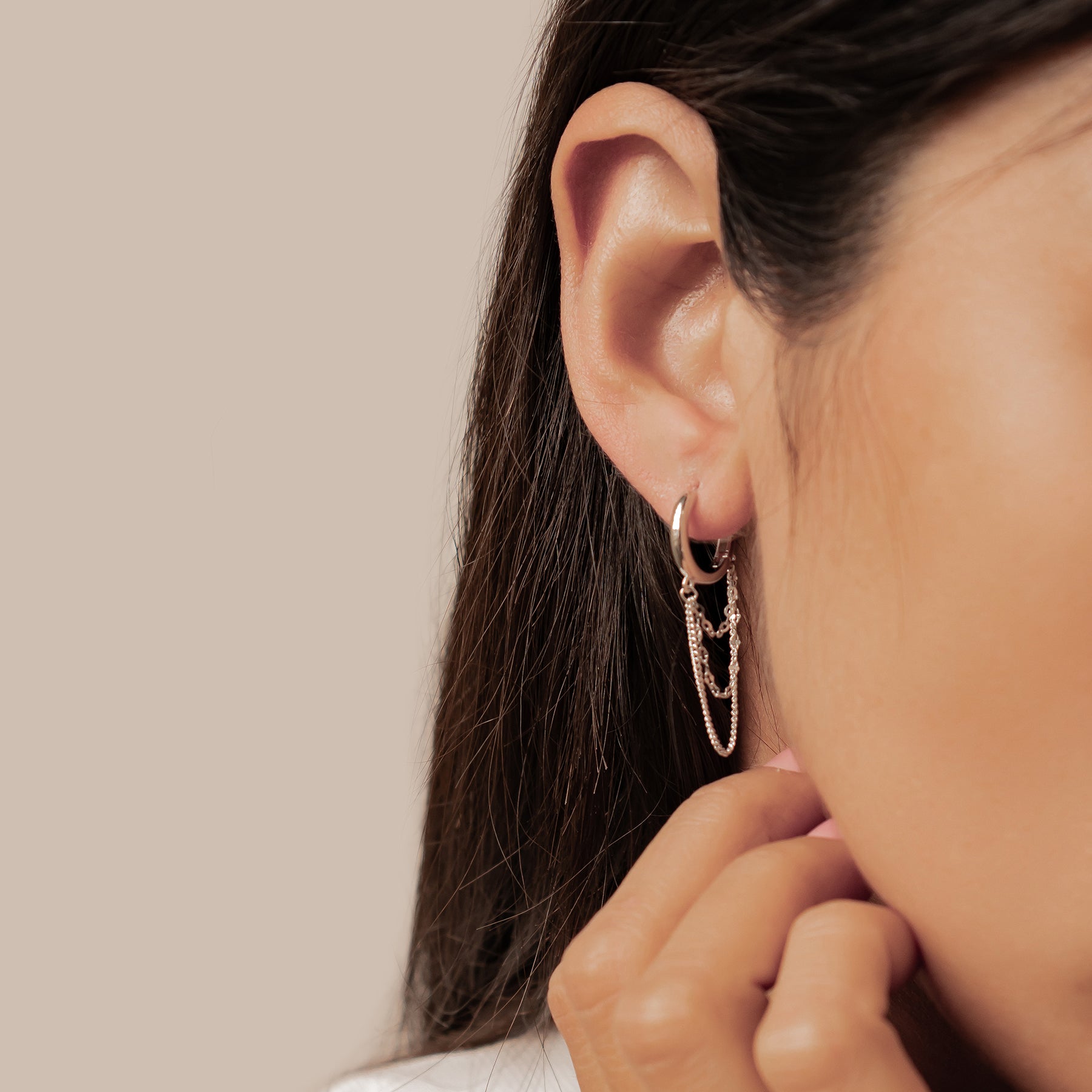 Kaskaden-Blüten-Creolen – Sterling Silber