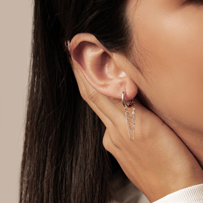 Kaskaden-Blüten-Creolen – Sterling Silber