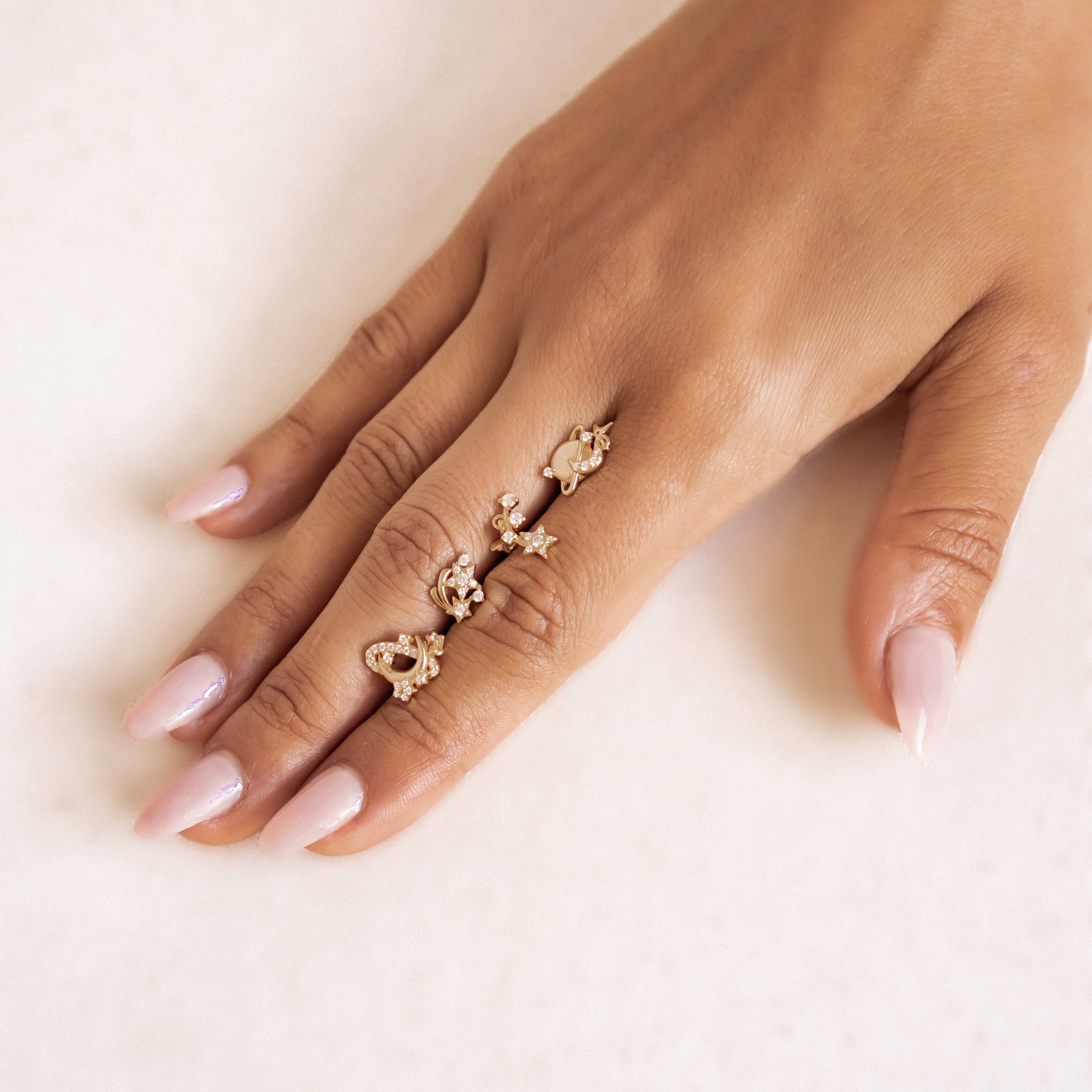 Hängende Blüten-Ohrstecker aus Sterlingsilber