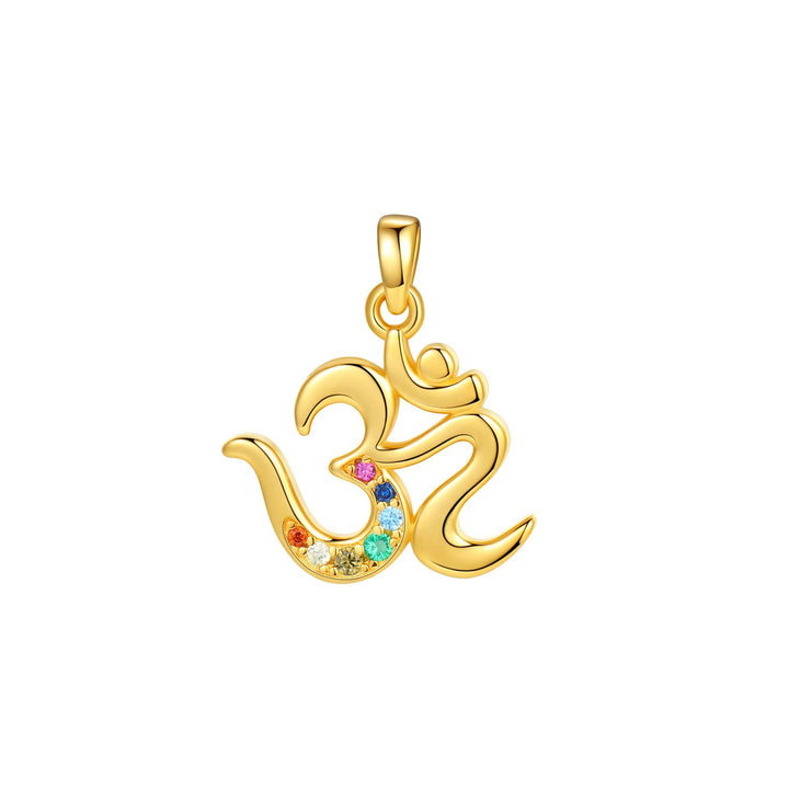 Collar Colgante Chakra Om Unidad Plata de Ley 925