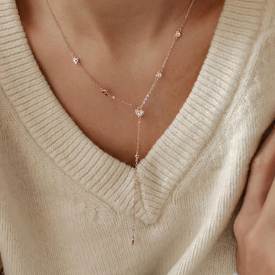 Cherish Y Kette Gold Sterlingsilber