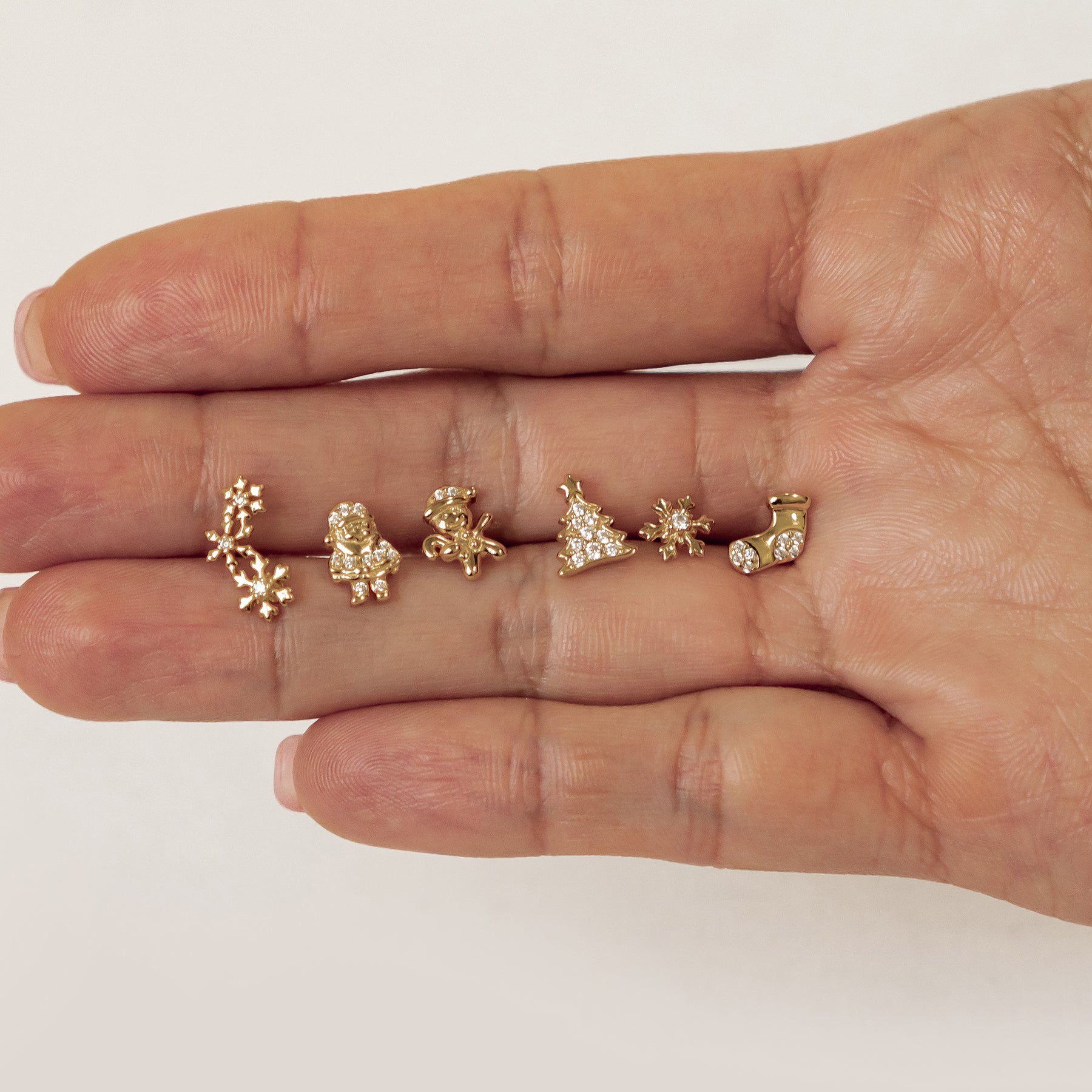 Boucles d’oreilles Christmas Tree & Gingerbread Argent Sterling