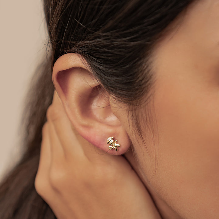 Boucles d’oreilles Christmas Tree & Gingerbread Argent Sterling
