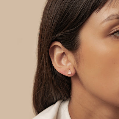 Weihnachtsbaum und Lebkuchen Ohrstecker Sterling Silber