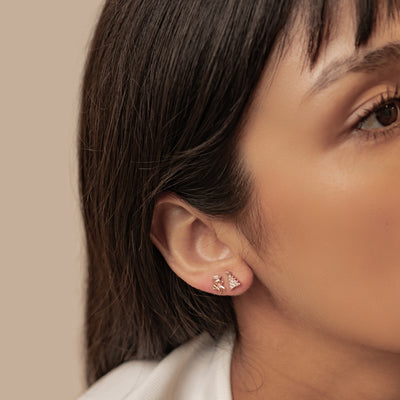 Weihnachtsbaum und Lebkuchen Ohrstecker Sterling Silber