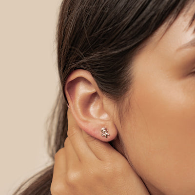 Weihnachtsbaum und Lebkuchen Ohrstecker Sterling Silber