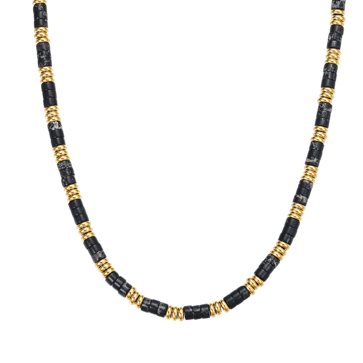 Collar Cuentas Negras Chunky Waterproof