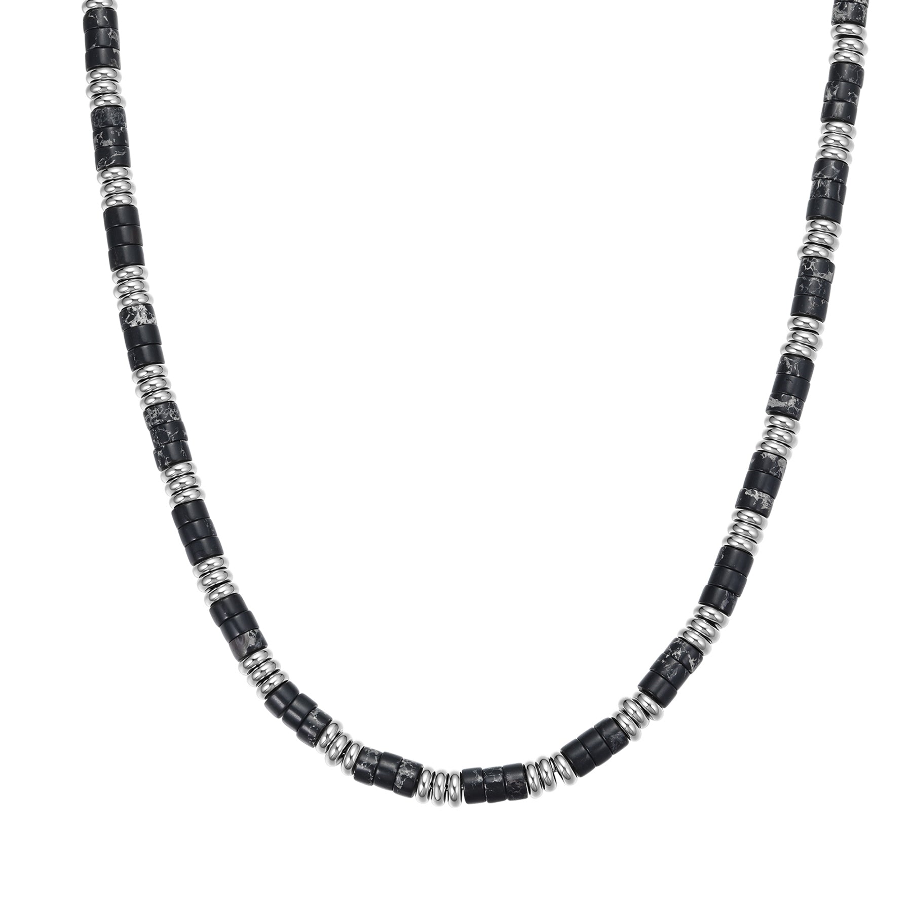 Collar Cuentas Negras Chunky Waterproof