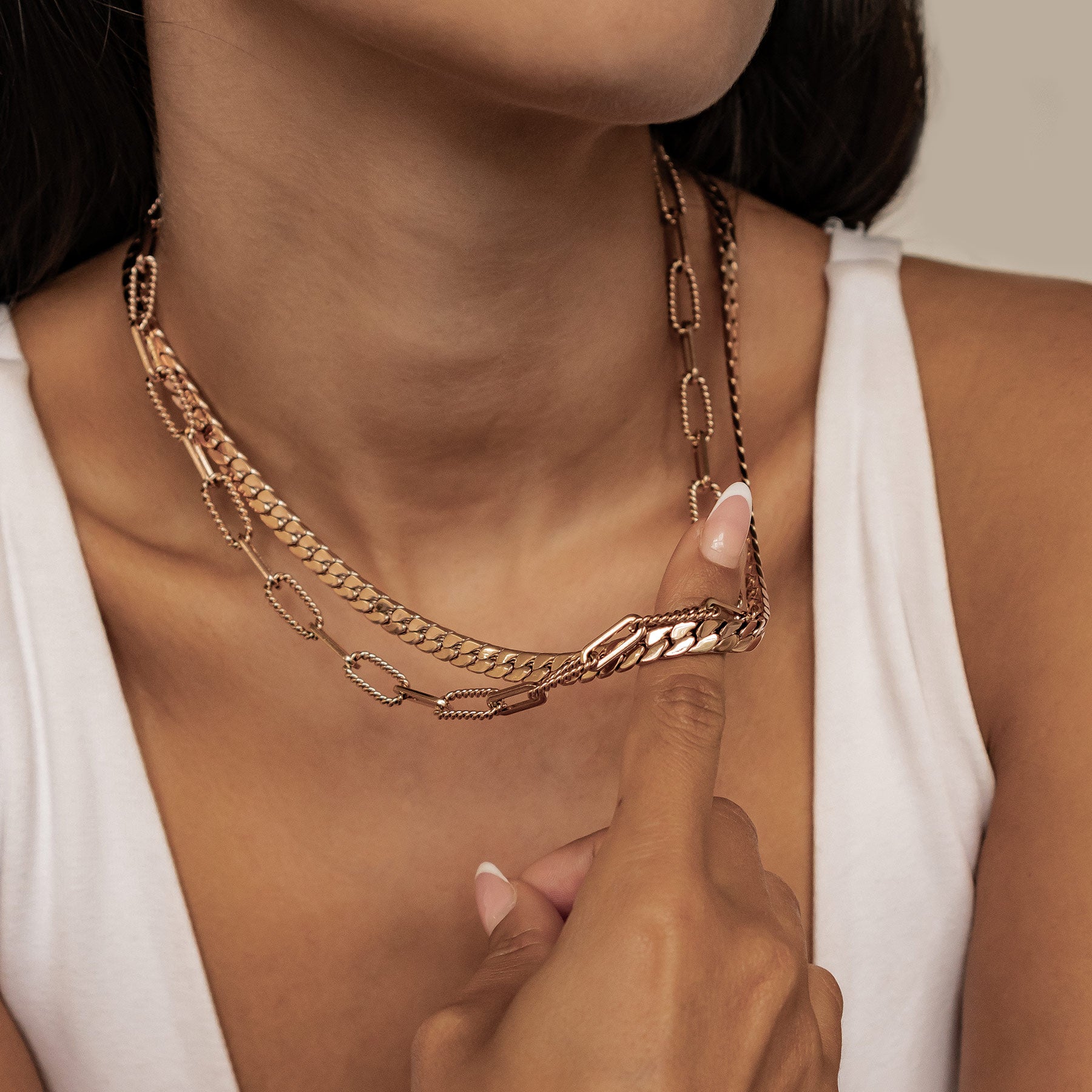 Chunky Chain Necklace Set Waterproof