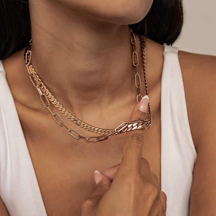 Chunky Chain Necklace Set Waterproof