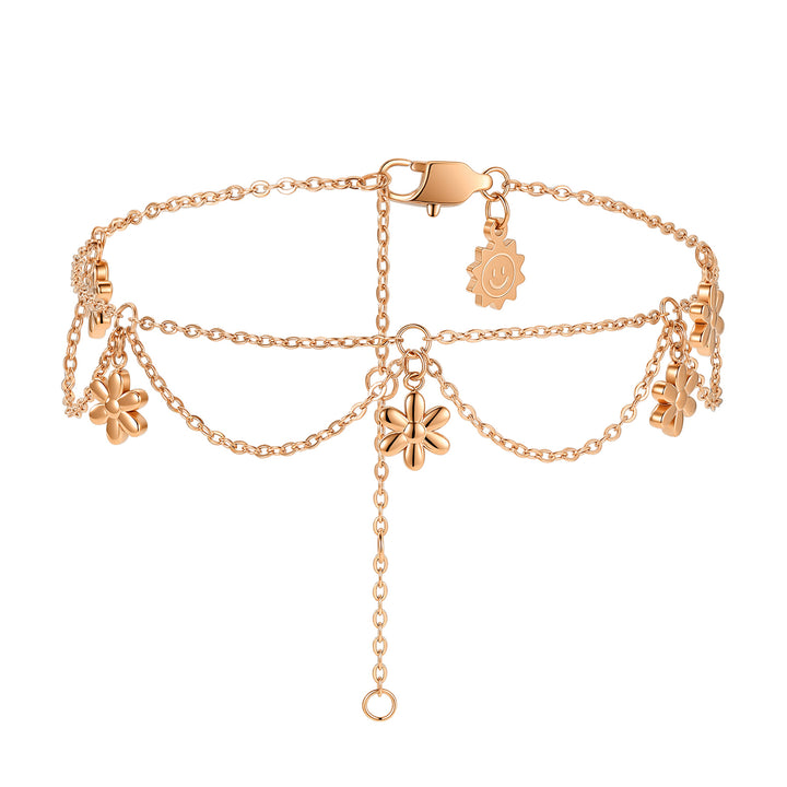 Tobillera Layered Daisy Chunky – Waterproof