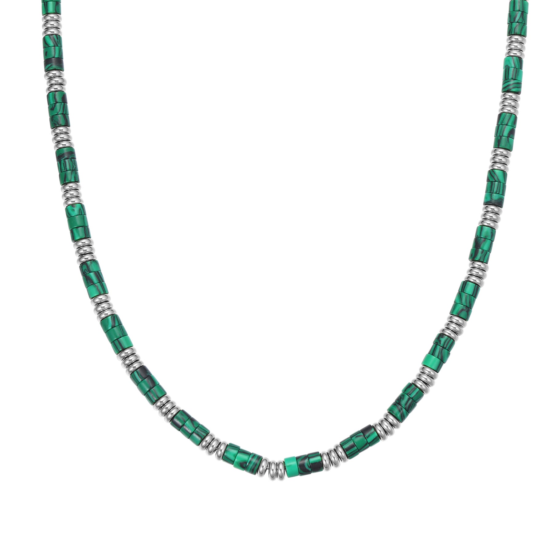 Collar Cuentas Verdes Chunky Waterproof