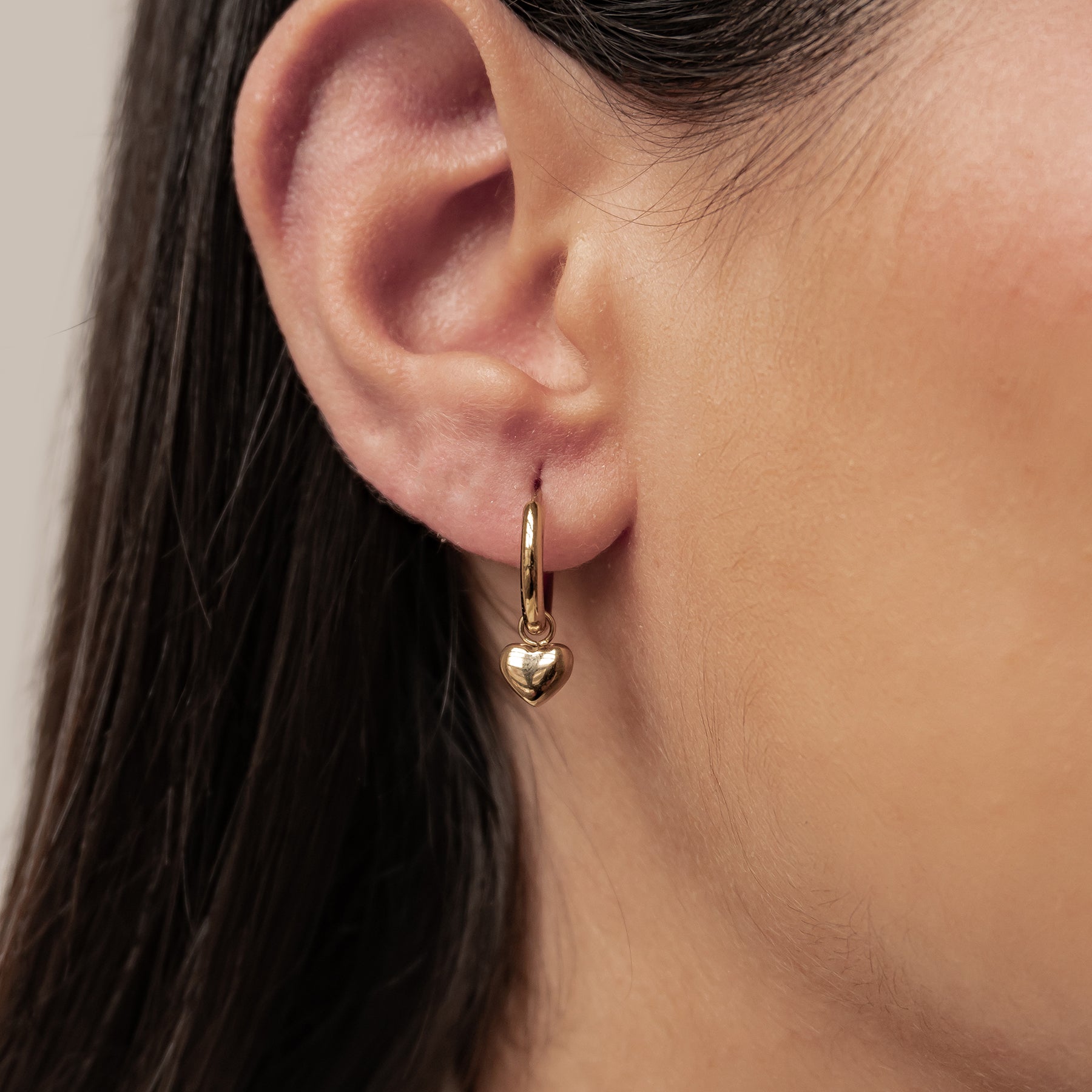 Creolen mit Herz Anhänger wasserdicht