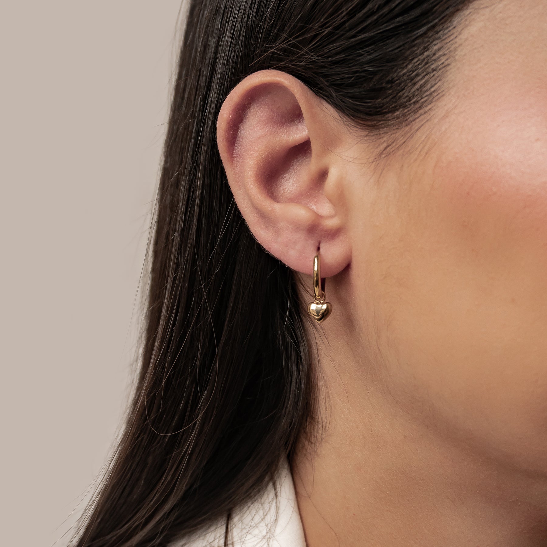 Creolen mit Herz Anhänger wasserdicht