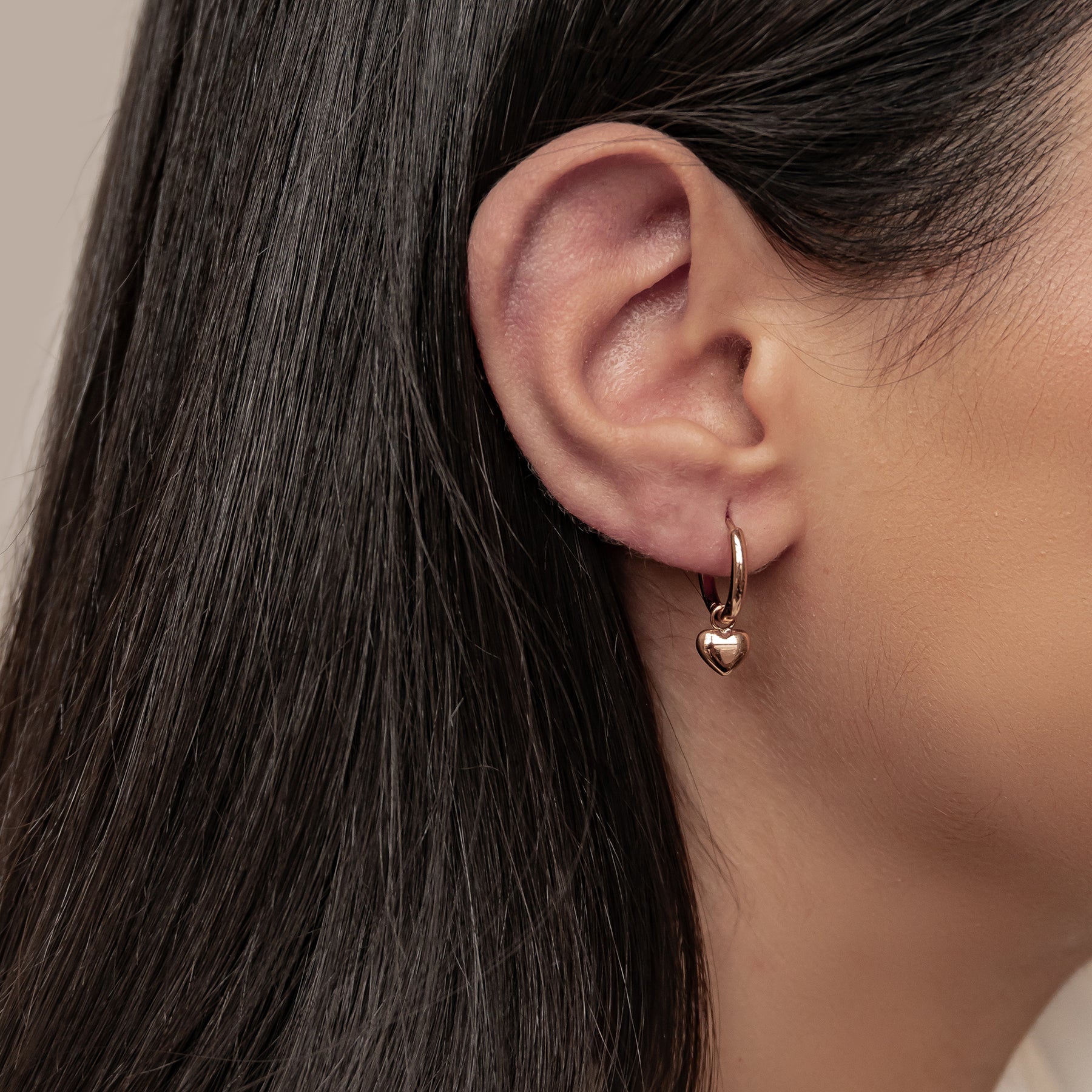 Creolen mit Herz Anhänger wasserdicht