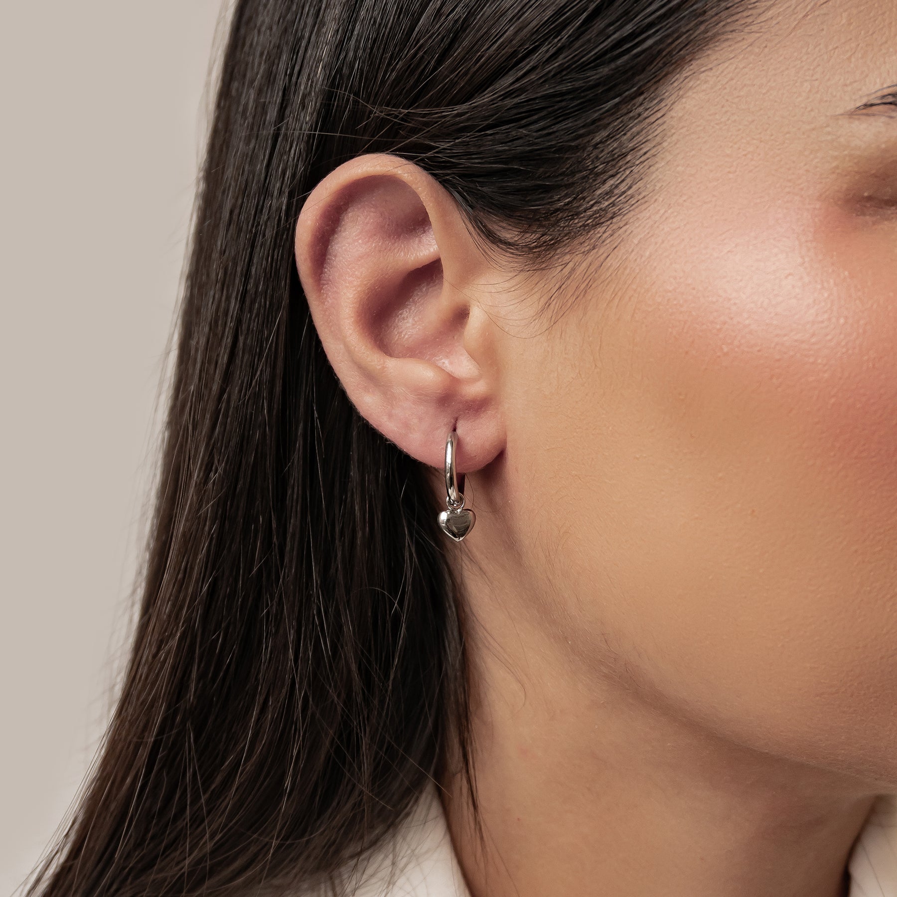 Creolen mit Herz Anhänger wasserdicht