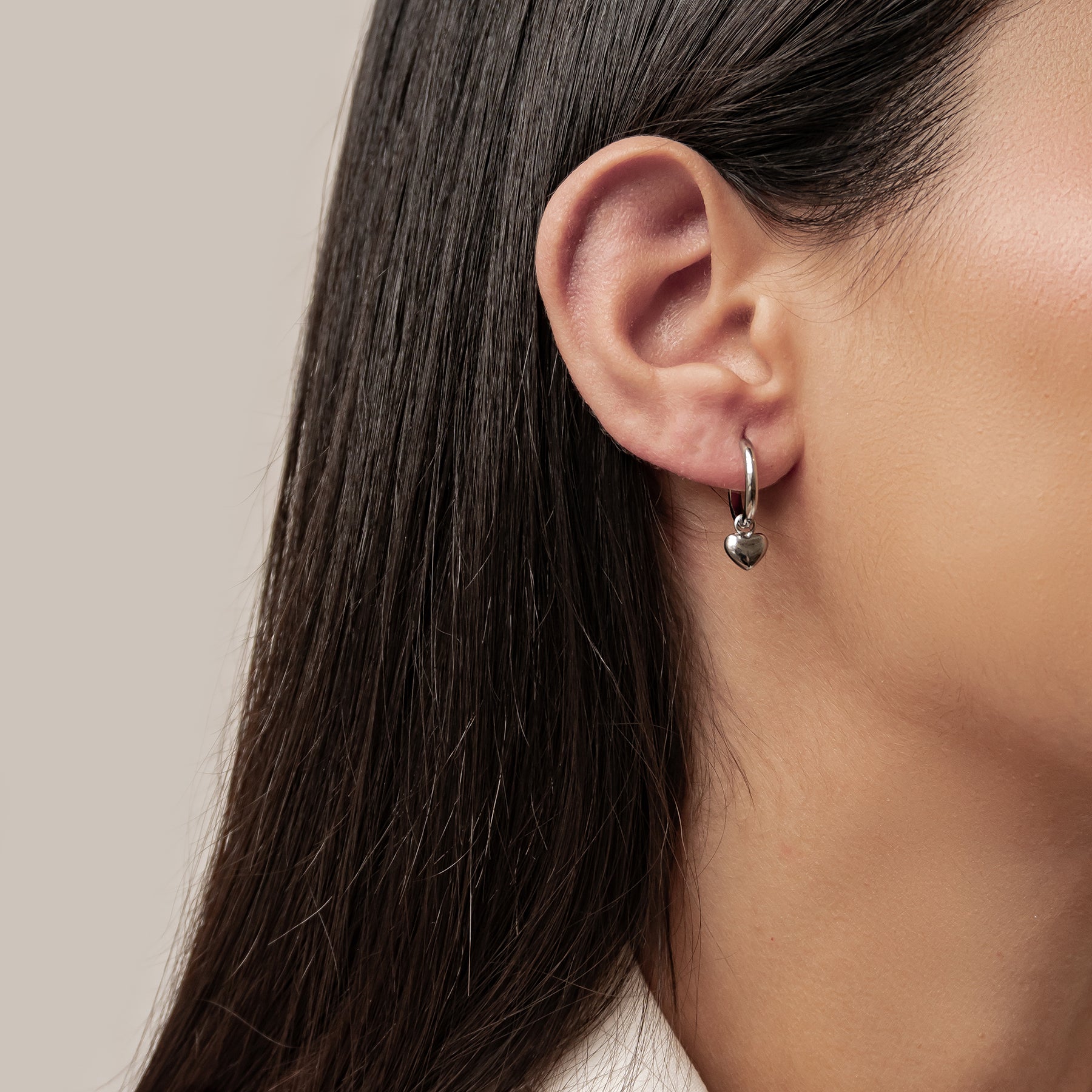 Creolen mit Herz Anhänger wasserdicht