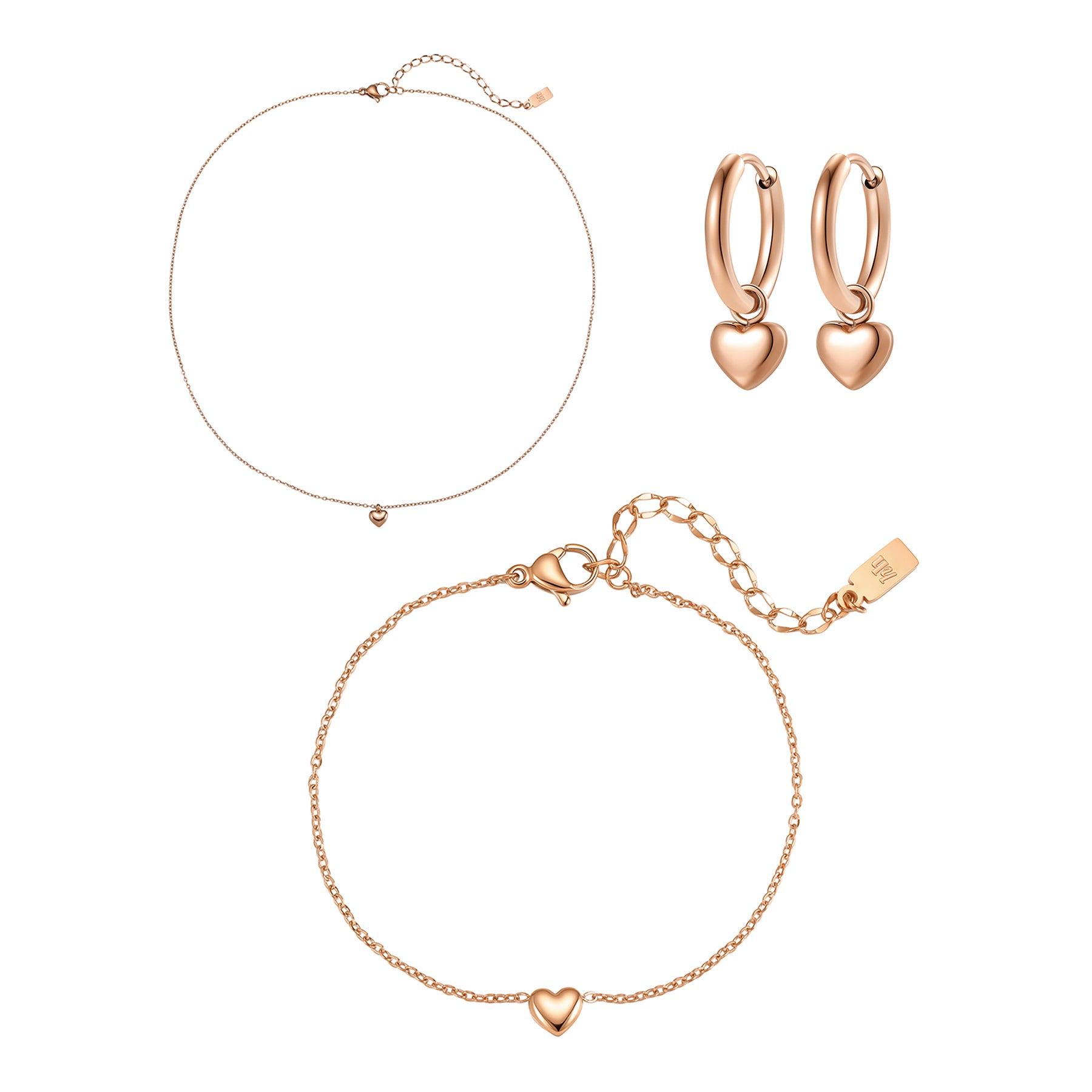 Ensemble Bijoux Cœur Épais Waterproof