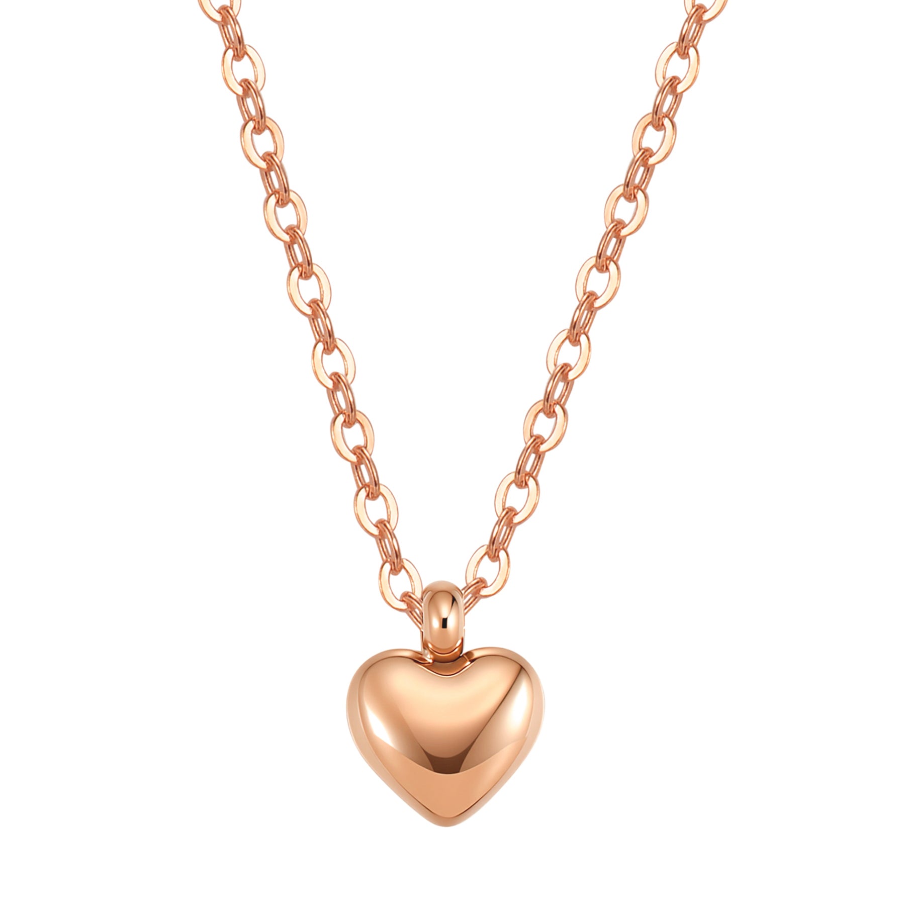 Chunky Heart Pendant Necklace Waterproof