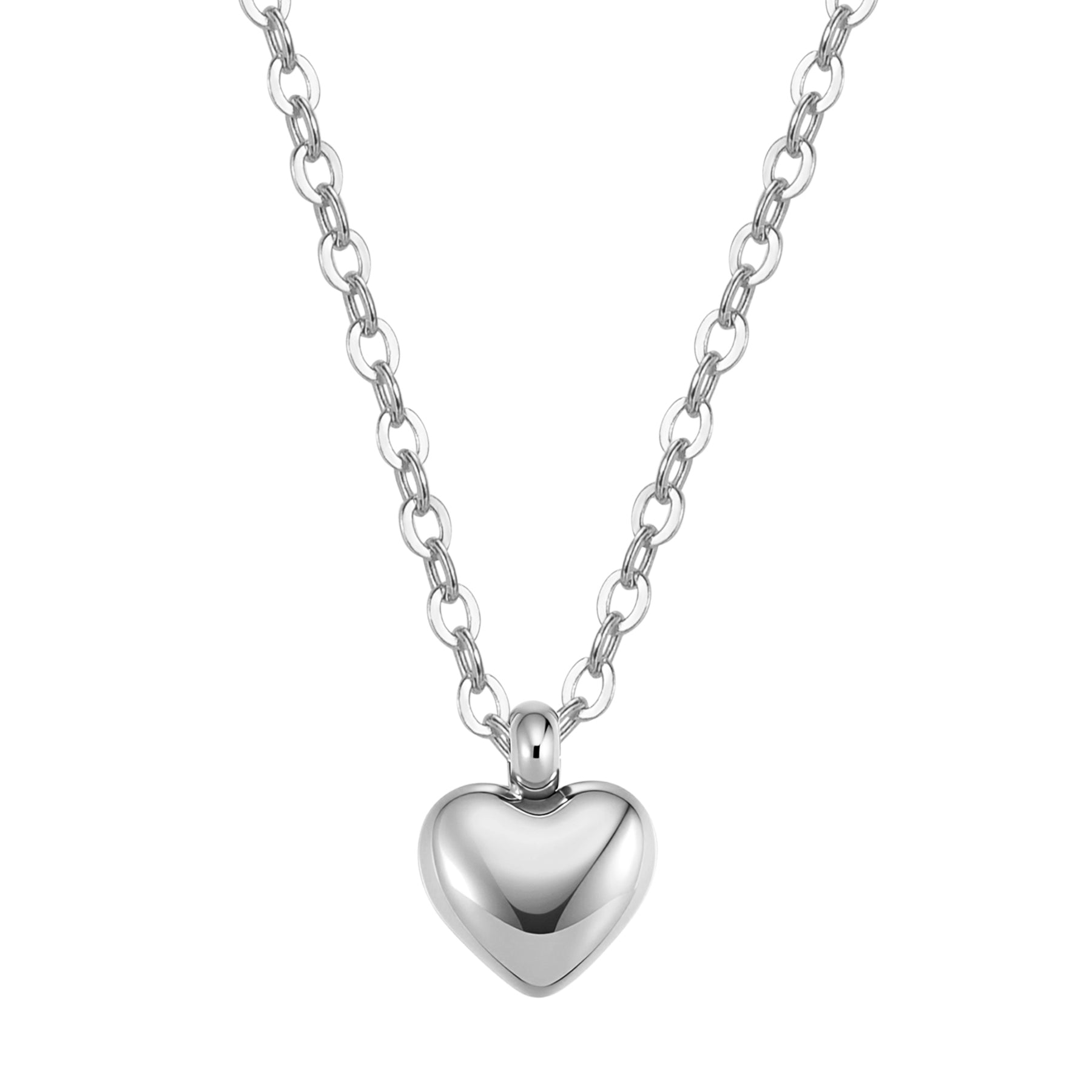 Chunky Heart Pendant Necklace Waterproof