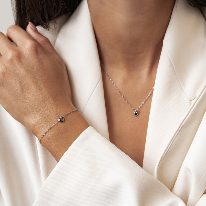 Collier Pendentif Cœur Épais Imperméable