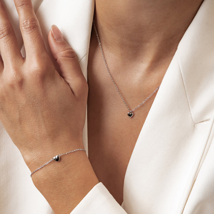 Collier Pendentif Cœur Épais Imperméable