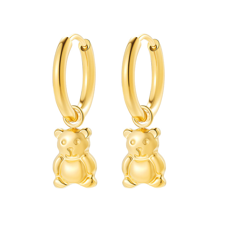 Pendientes Aro Chunky Oso Teddy Waterproof