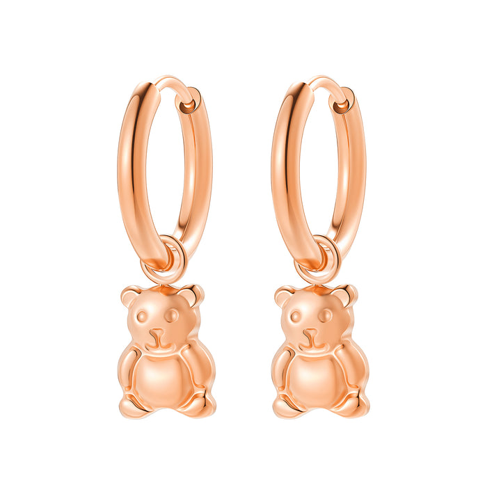 Chunky Teddybär Creolen – wasserdicht
