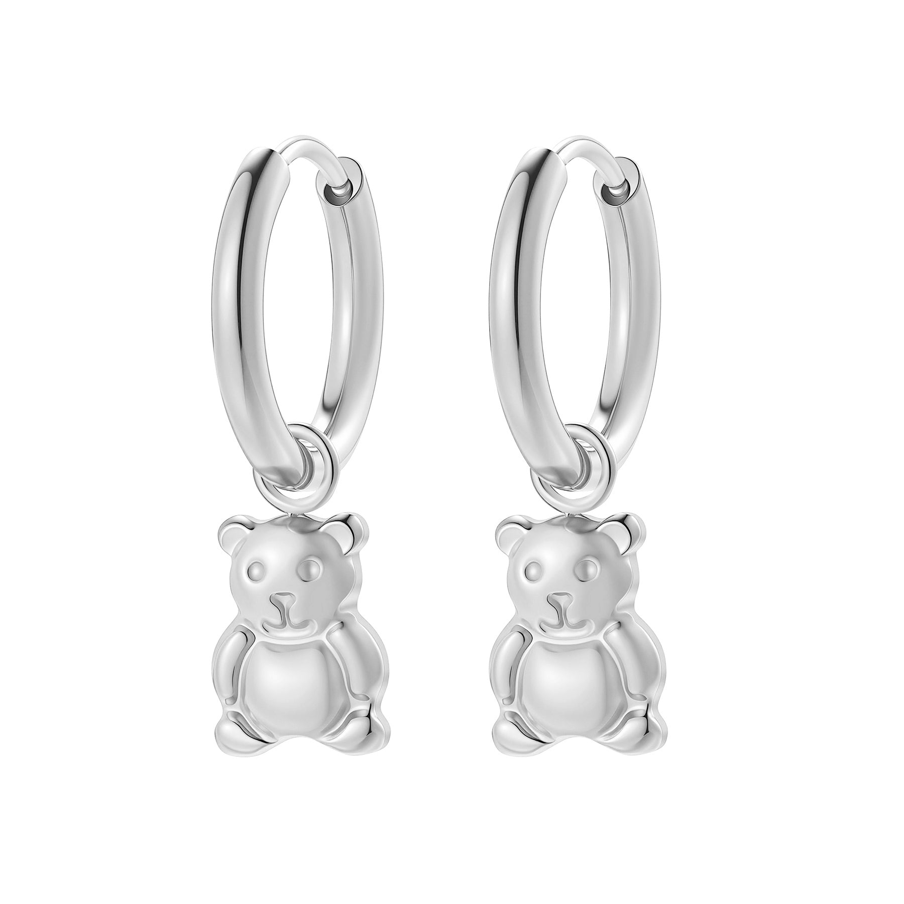 Chunky Teddybär Creolen – wasserdicht