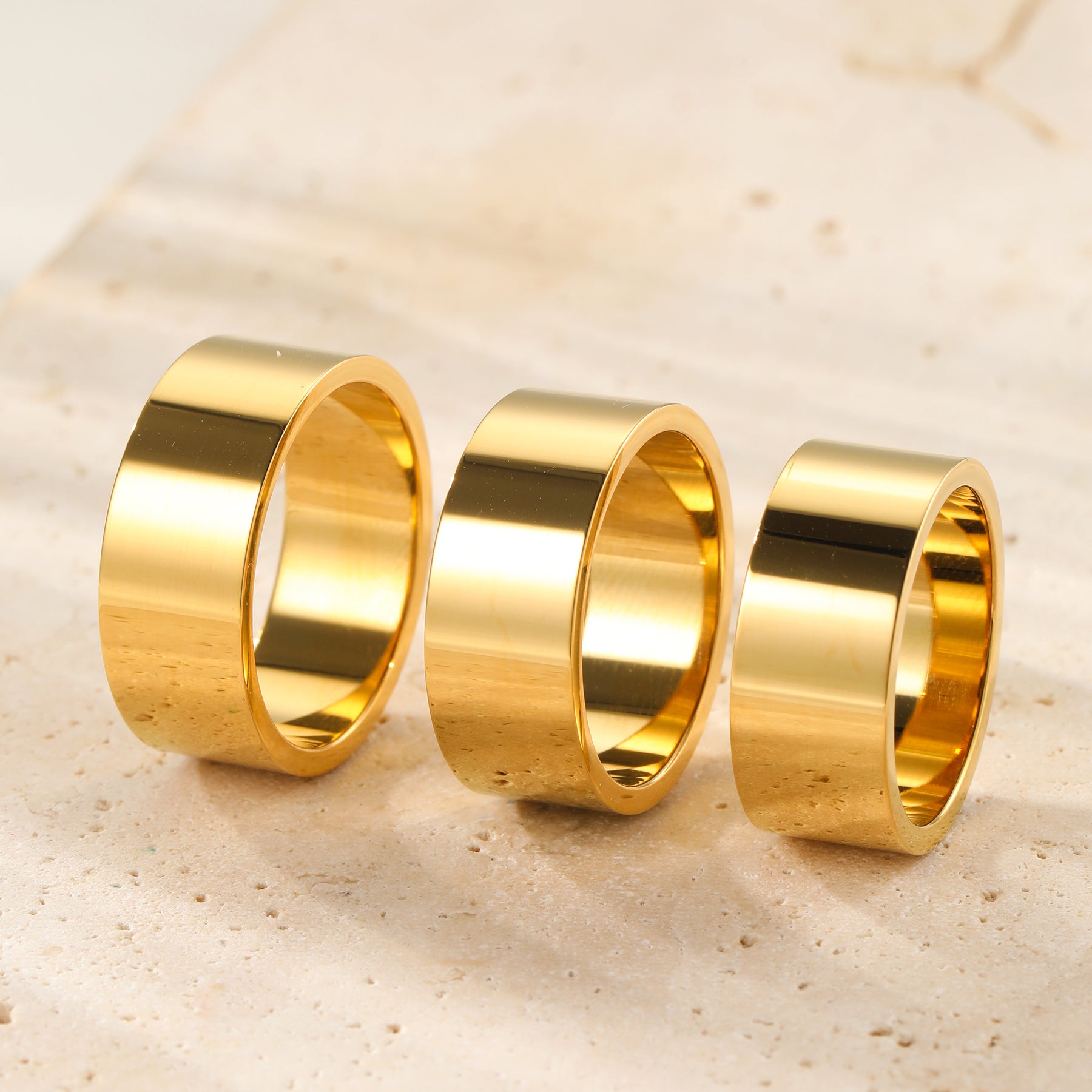 Chunky Wide Band Ring Waterproof