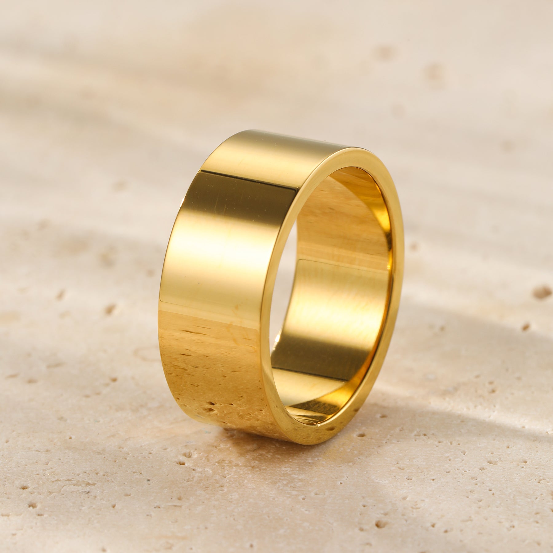 Chunky Wide Band Ring Waterproof