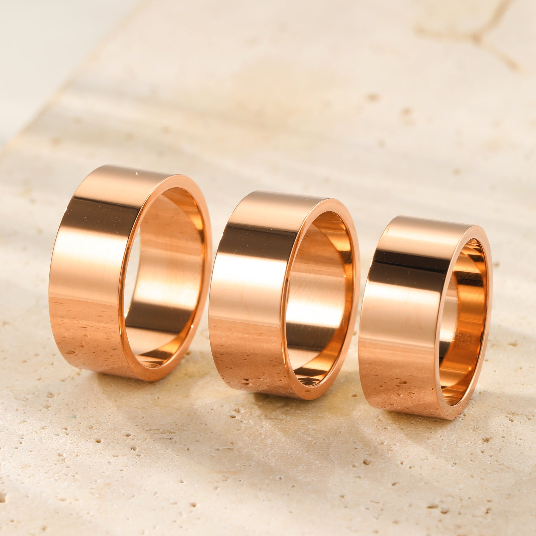 Chunky Wide Band Ring Waterproof