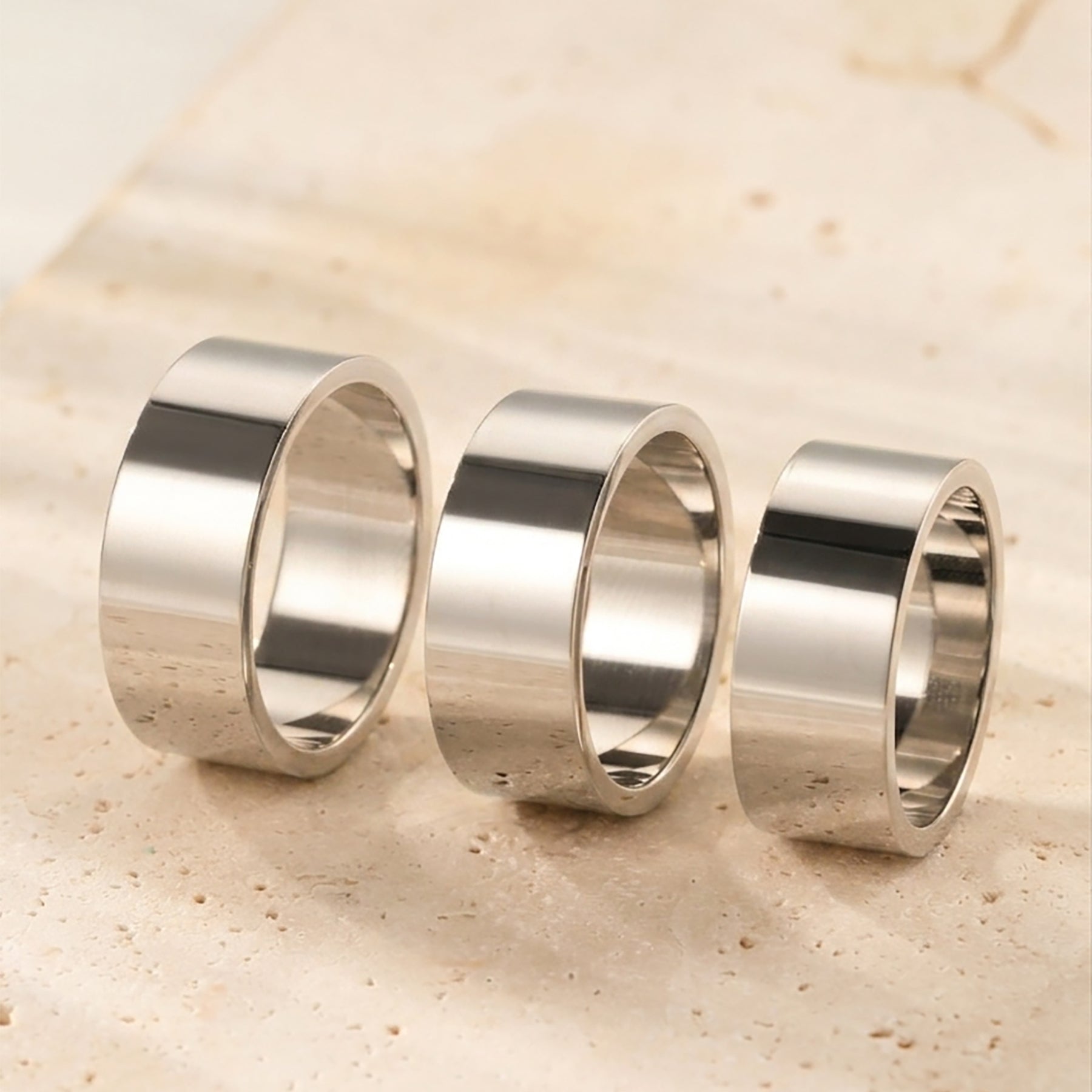 Chunky Wide Band Ring Waterproof