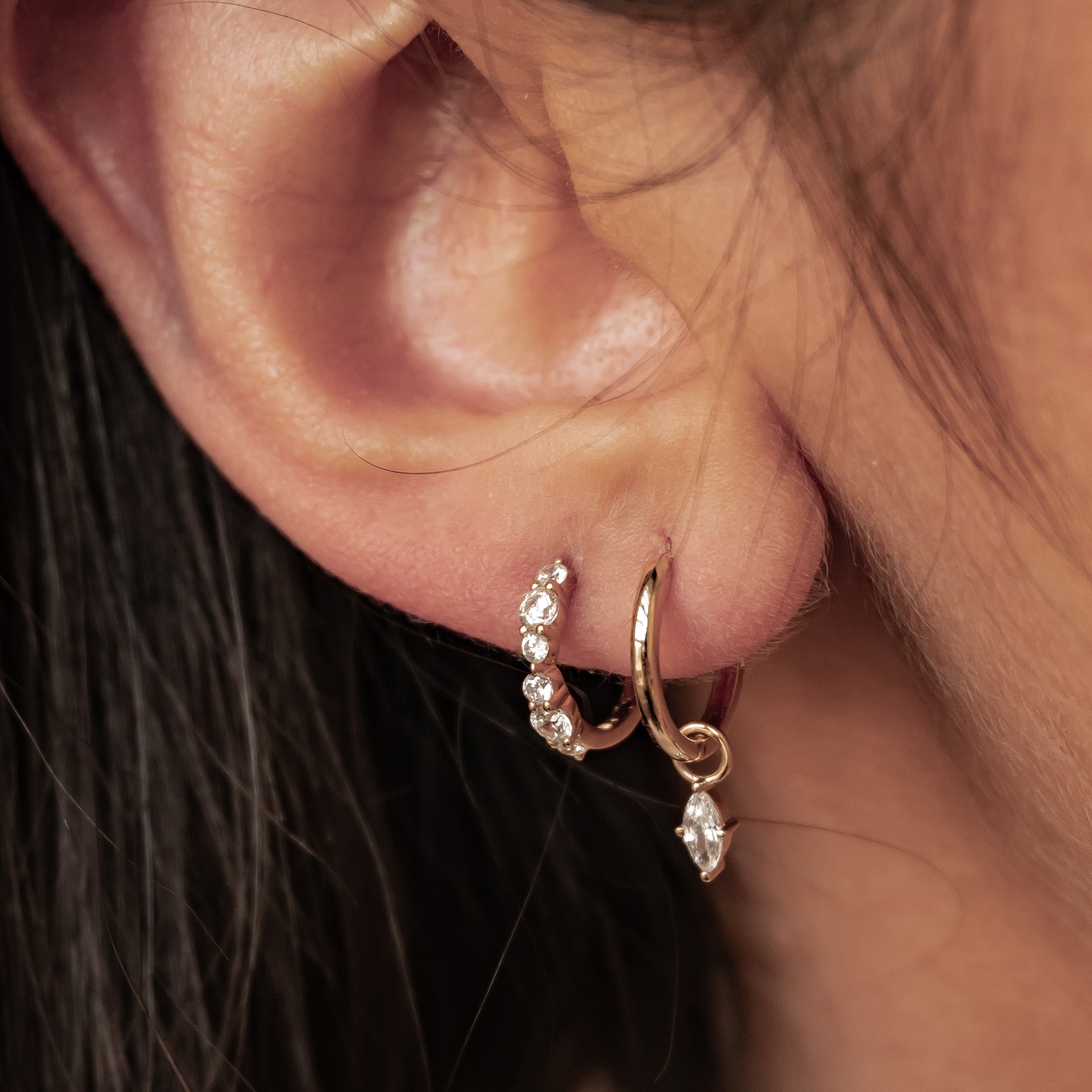 Aros Claridad Oro 14K