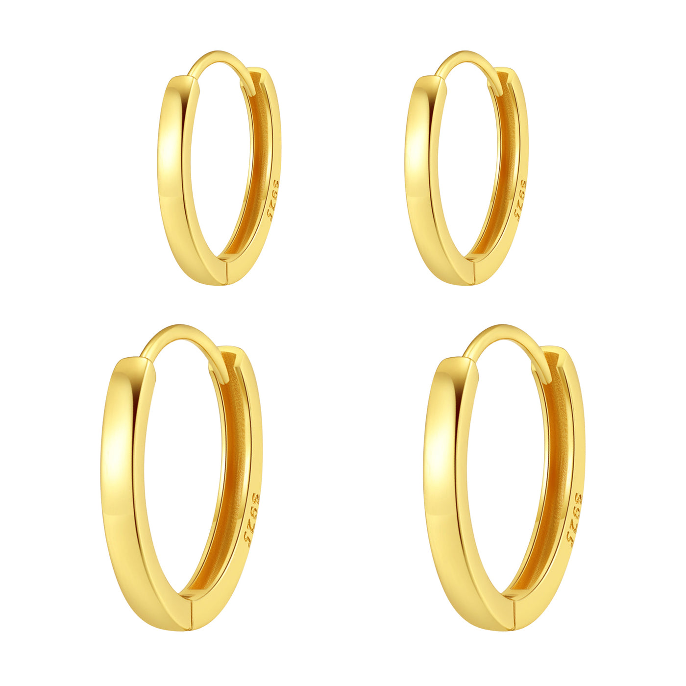 Ensemble Créoles Bande Classique Sterling Argent