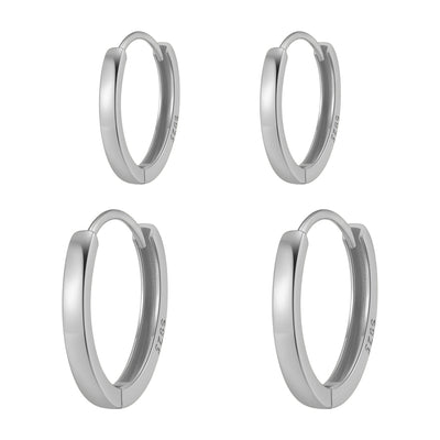 Ensemble Créoles Bande Classique Sterling Argent