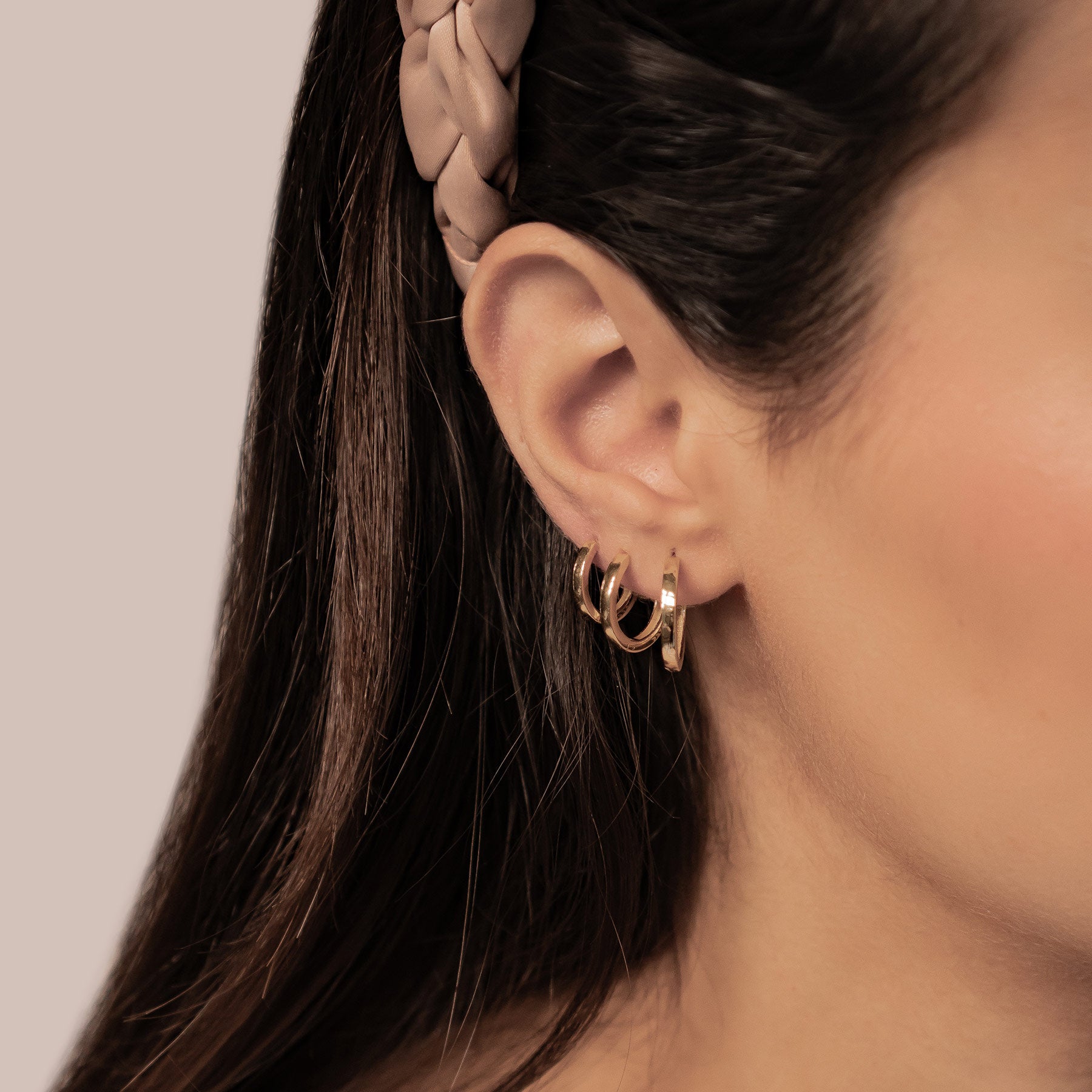 Classic Trio Band Hoop Earring Set Sterling Silver