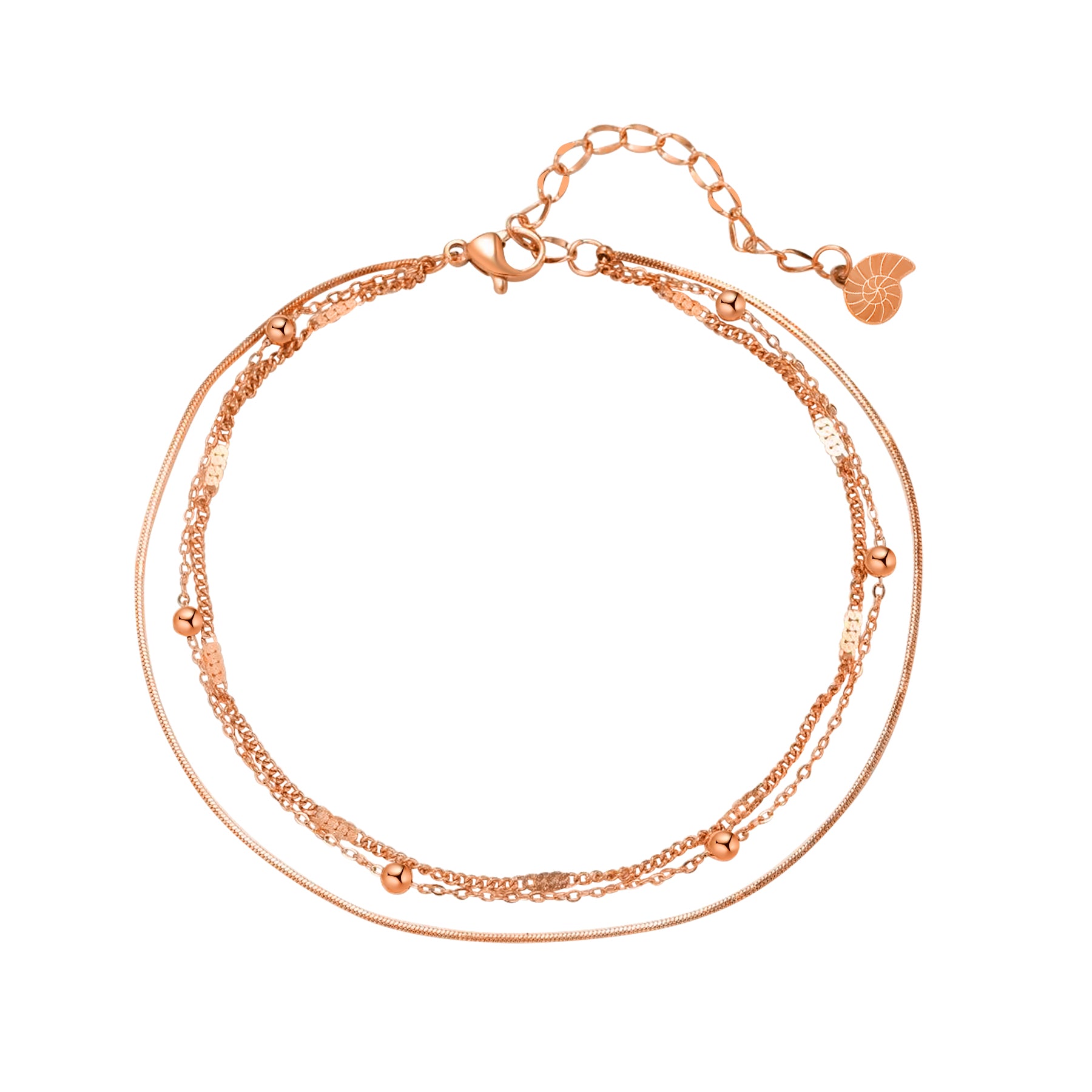 Klassisches Trio-Fußkettchen – Wasserfest