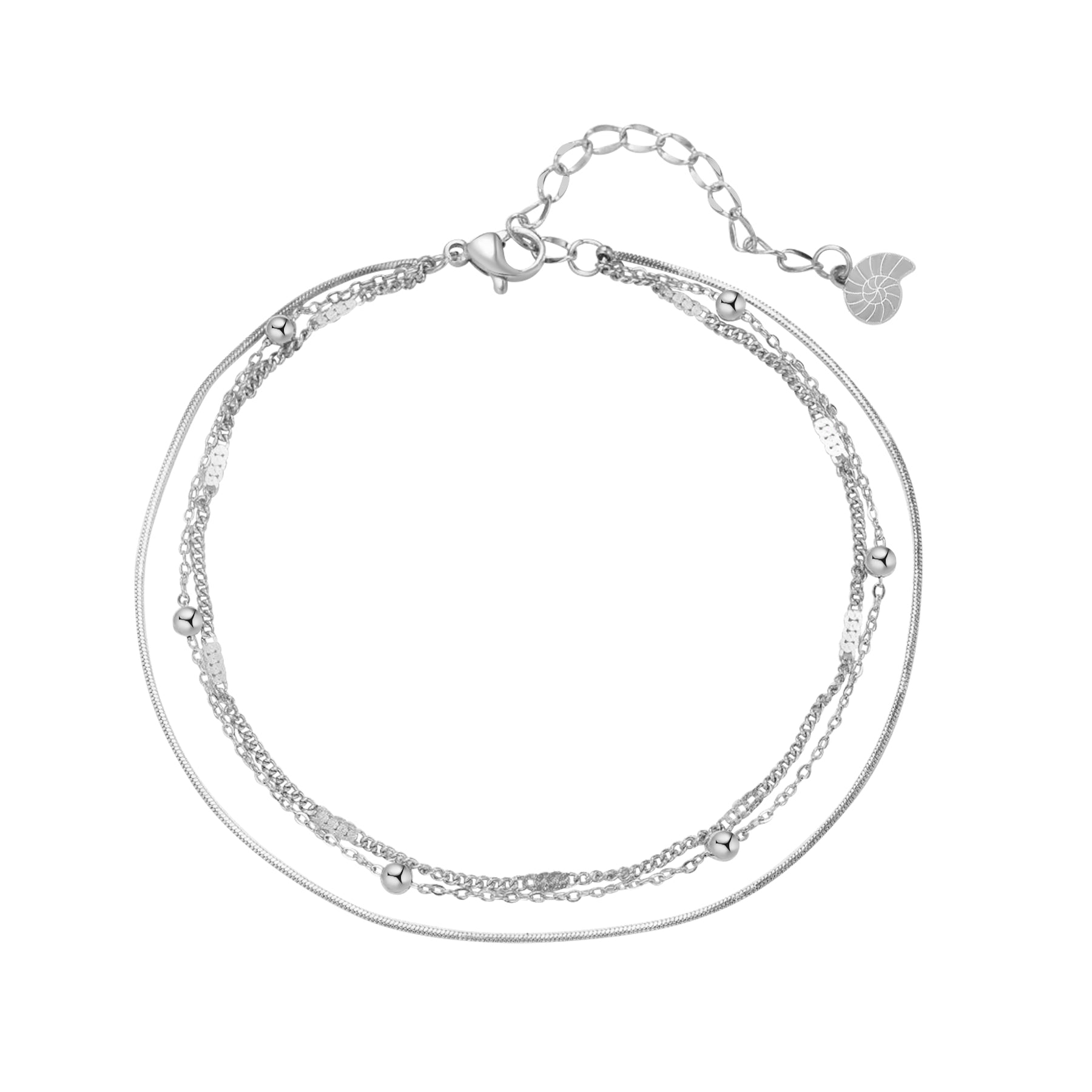 Klassisches Trio-Fußkettchen – Wasserfest