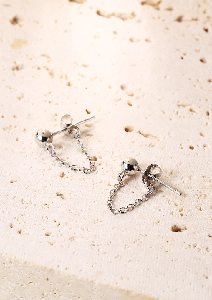 Boucles d'oreilles Chaîne Classique Argent Sterling