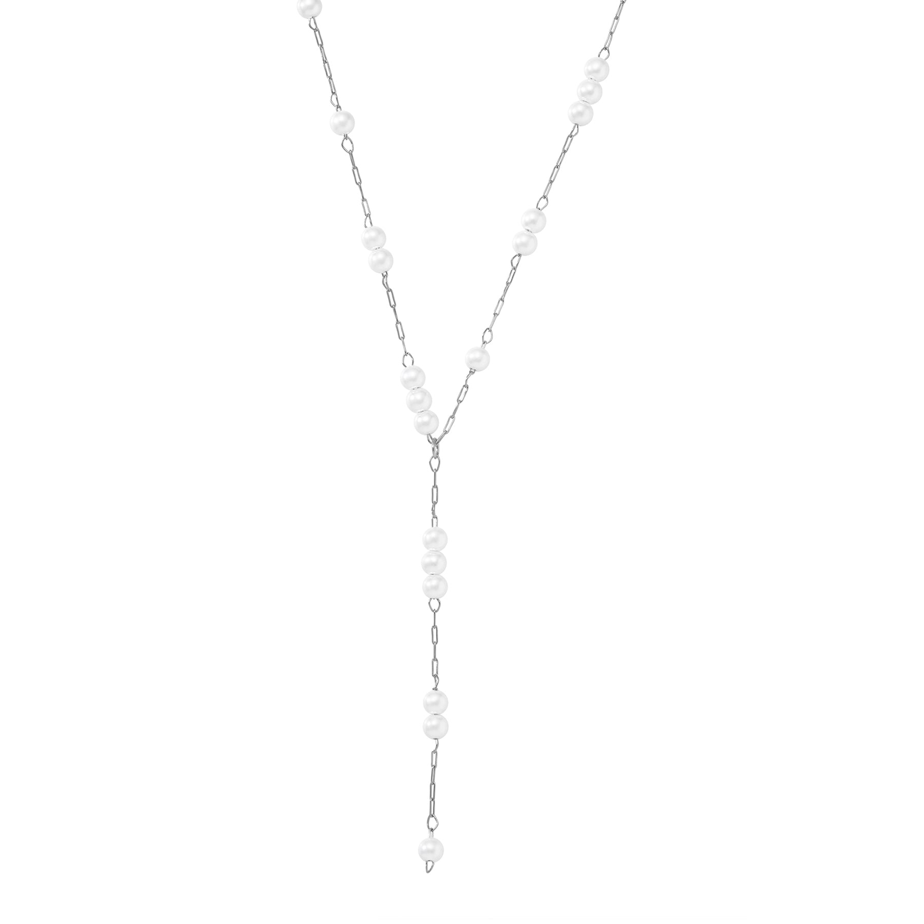 Cluster Pearl Y Chain Necklace Waterproof