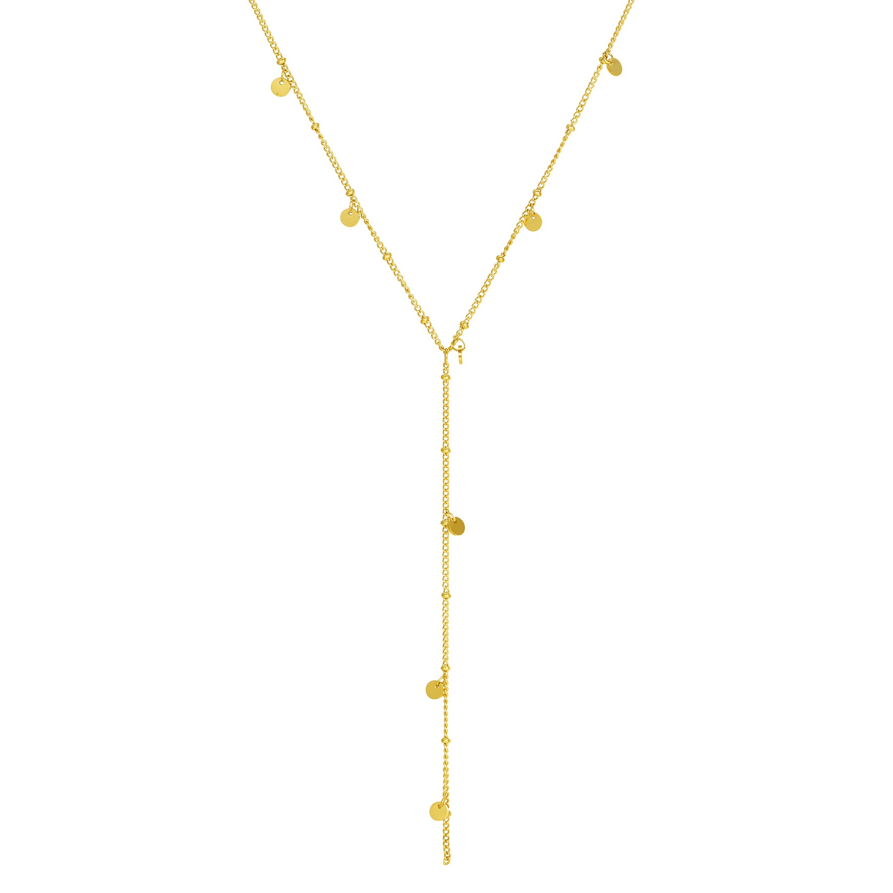 Coin Y Lariat Halskette wasserdicht