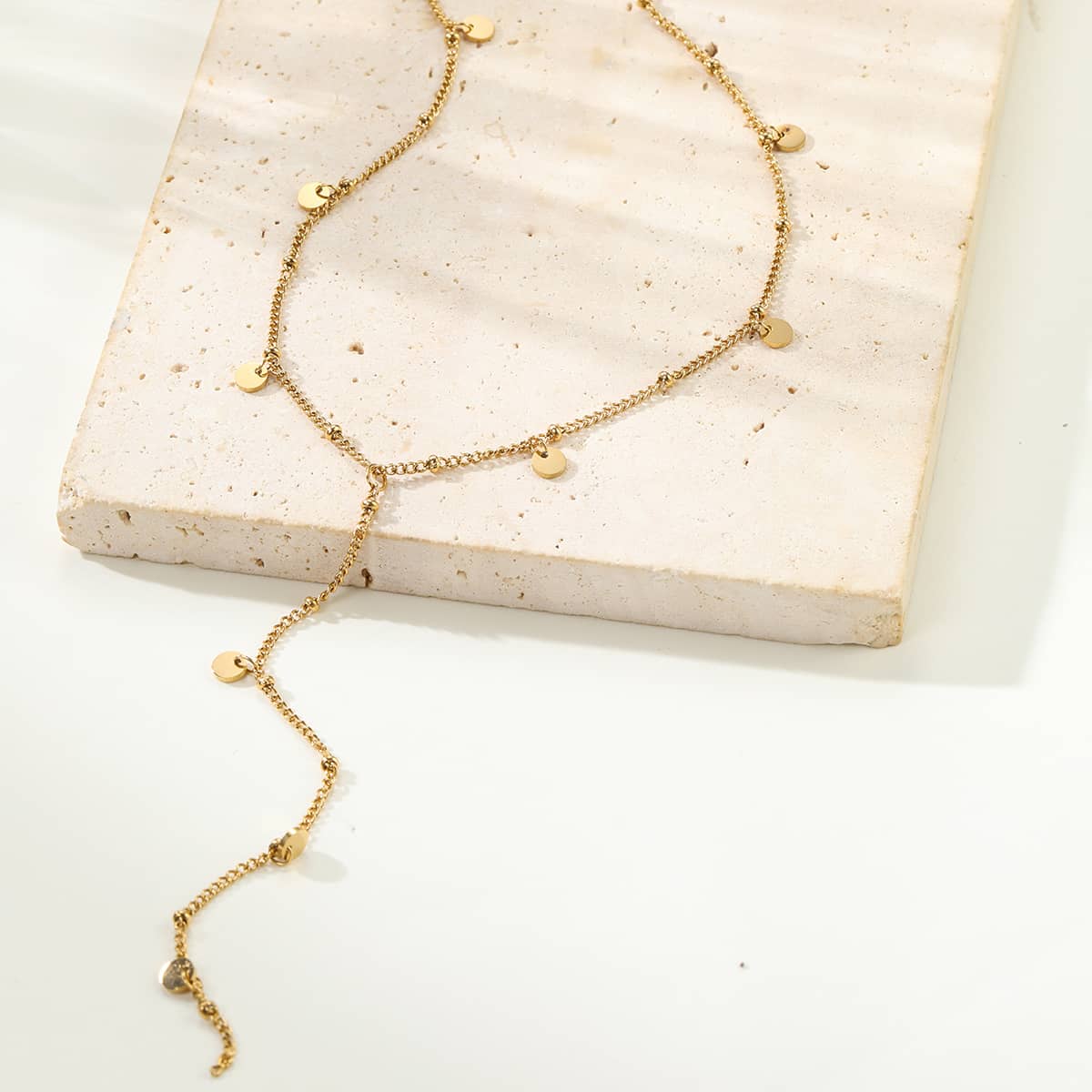 Coin Y Lariat Halskette wasserdicht