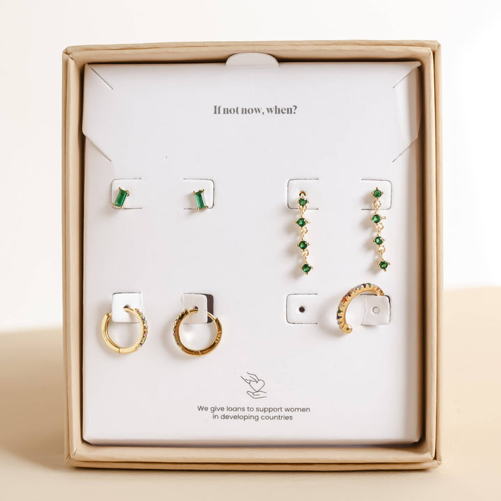 Bunte Ohrringe Set