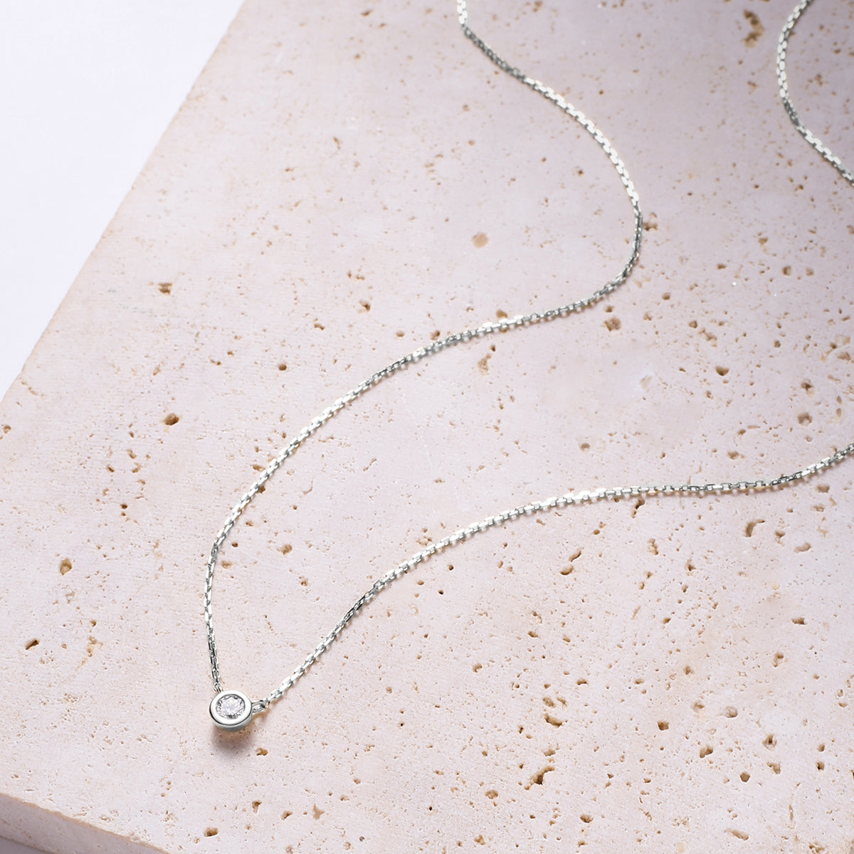 Vollendung Diamant Halskette 14K Gold