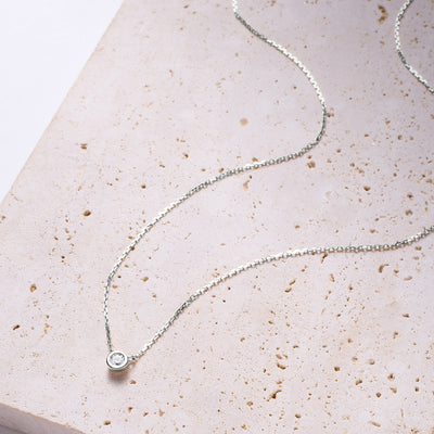 Vollendung Diamant Halskette 14K Gold